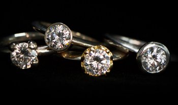 Solitaire Rings One stone rings Diamond rings 